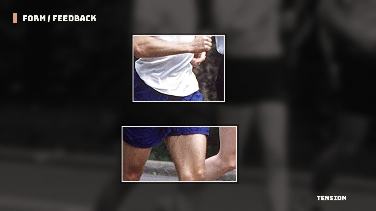 TENSION visual connecting cadence, shoes, speed, and surface changes with runner body feedback